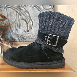 UGG Black Suede Ankle Boots